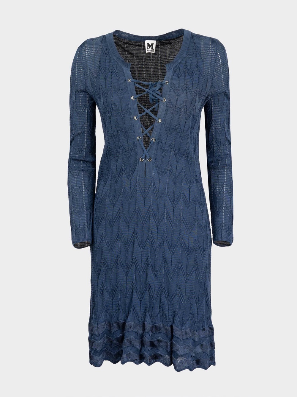 Missoni 2000s Knit Lace Up Mini Dress Womens Size IT 42